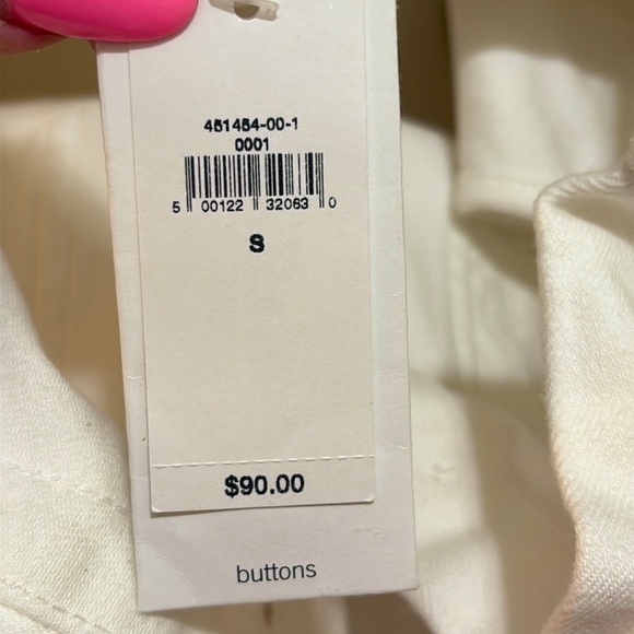 BANANA REPUBLIC White Sleeveless Denim Button Up Dress Size Small NWT - Picture 13 of 17
